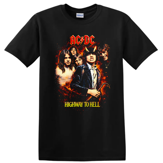 AC/DC Highway to Hell Vintage Classic Rock T - Black