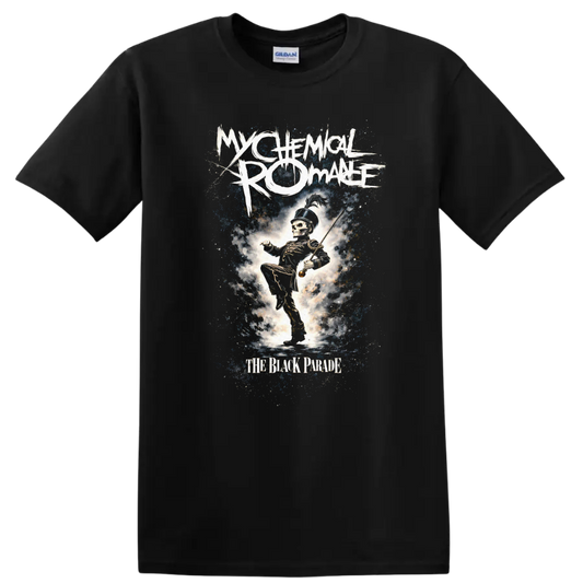 My Chemical Romance The Black Parade Vintage T Shirt on a Black T Shirt