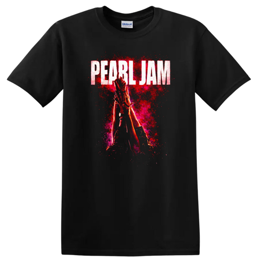 Pearl Jam Vintage Classic Rock T Shirt on a Black T Shirt