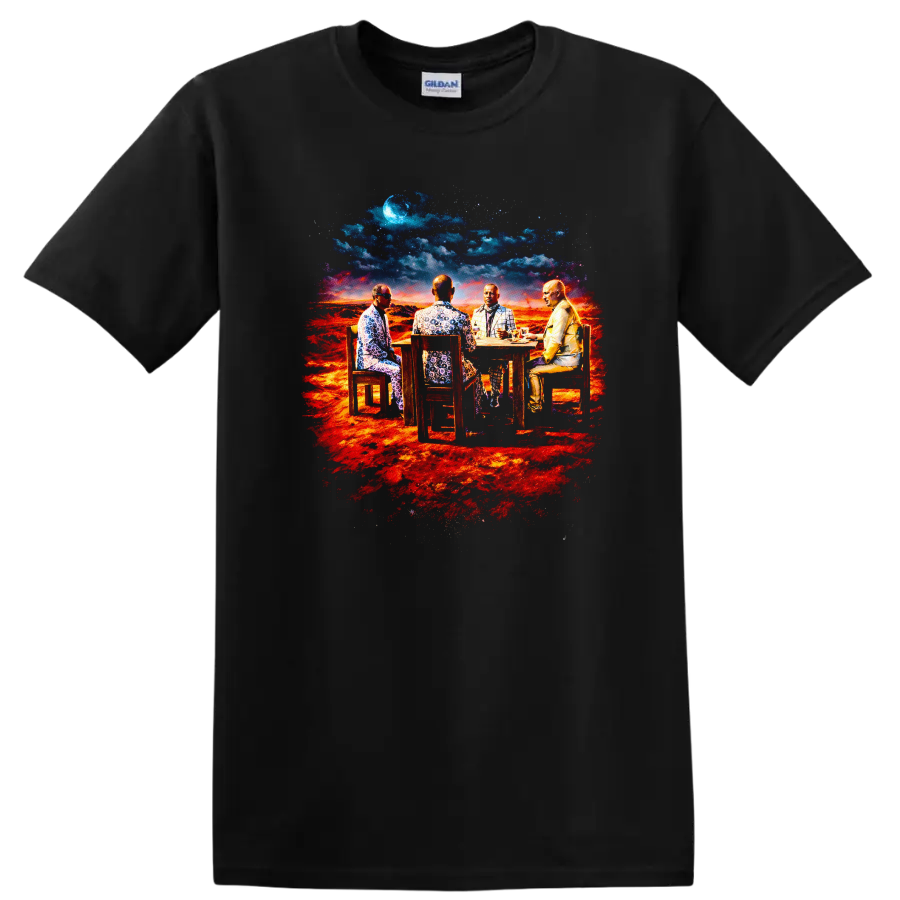 Vintage Classic Rock Album Cover Art Style T Shirt - Black