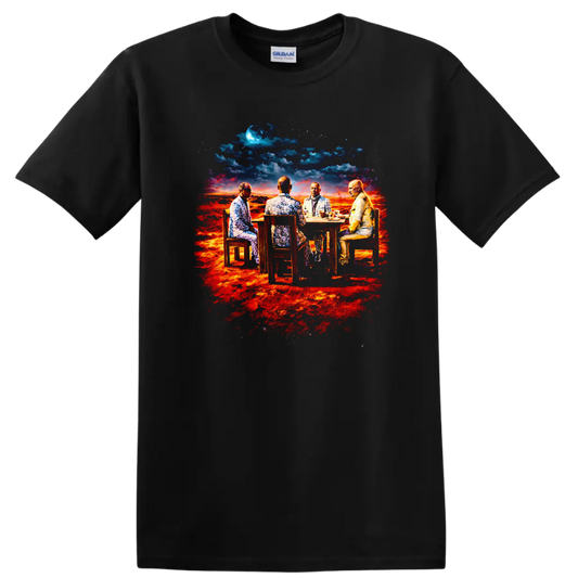 Vintage Classic Rock Album Cover Art Style T Shirt - Black