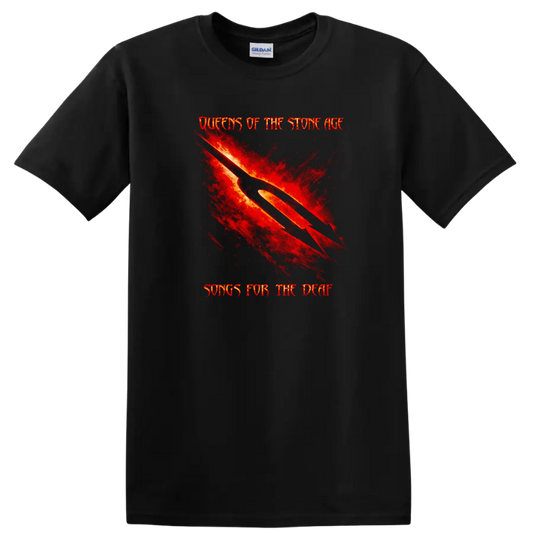Queens of the Stone Age Songs for the Deaf T Shirt Vintage Rock Style - Black