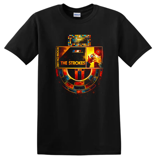 Vintage Classic Rock Album Cover Art Style T Shirt - Black