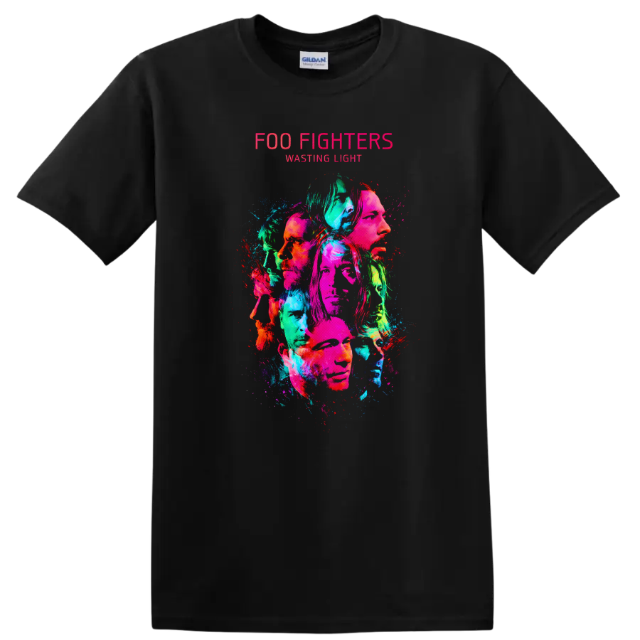 Foo Fighters Wasting Light Vintage Classic Rock T Shirt - Black