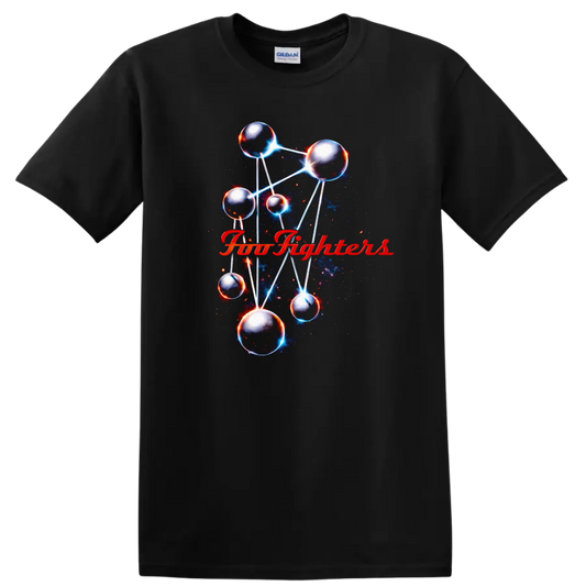 Foo Fighters Vintage Classic Rock Album Cover Art T Shirt - Black