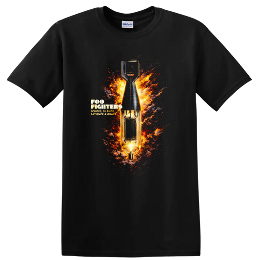 Foo Fighters Vintage Classic Rock Album Cover Art T Shirt - Black
