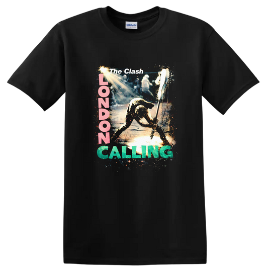 The Clash London Calling Vintage Rock T Shirt - Black