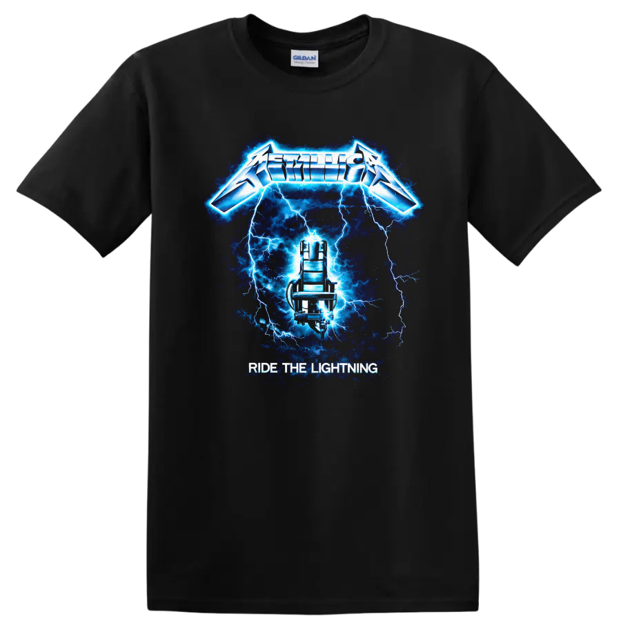 Metallica Ride the Lightning Vintage Classic Rock T Shirt - Black