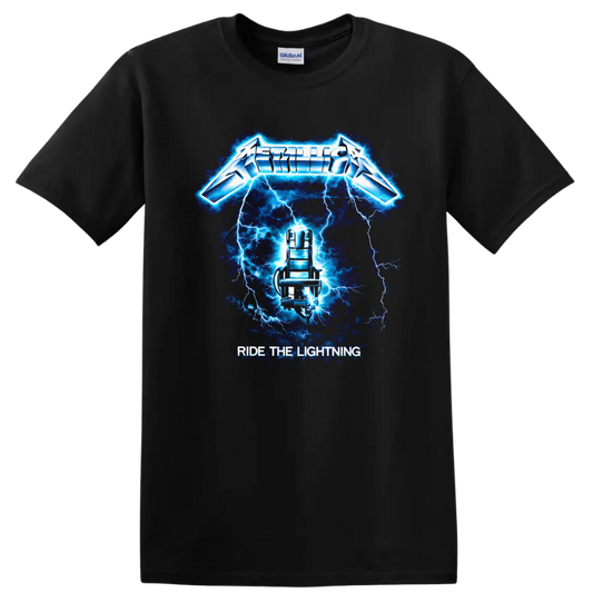 Metallica Ride the Lightning Vintage Classic Rock T Shirt - Black
