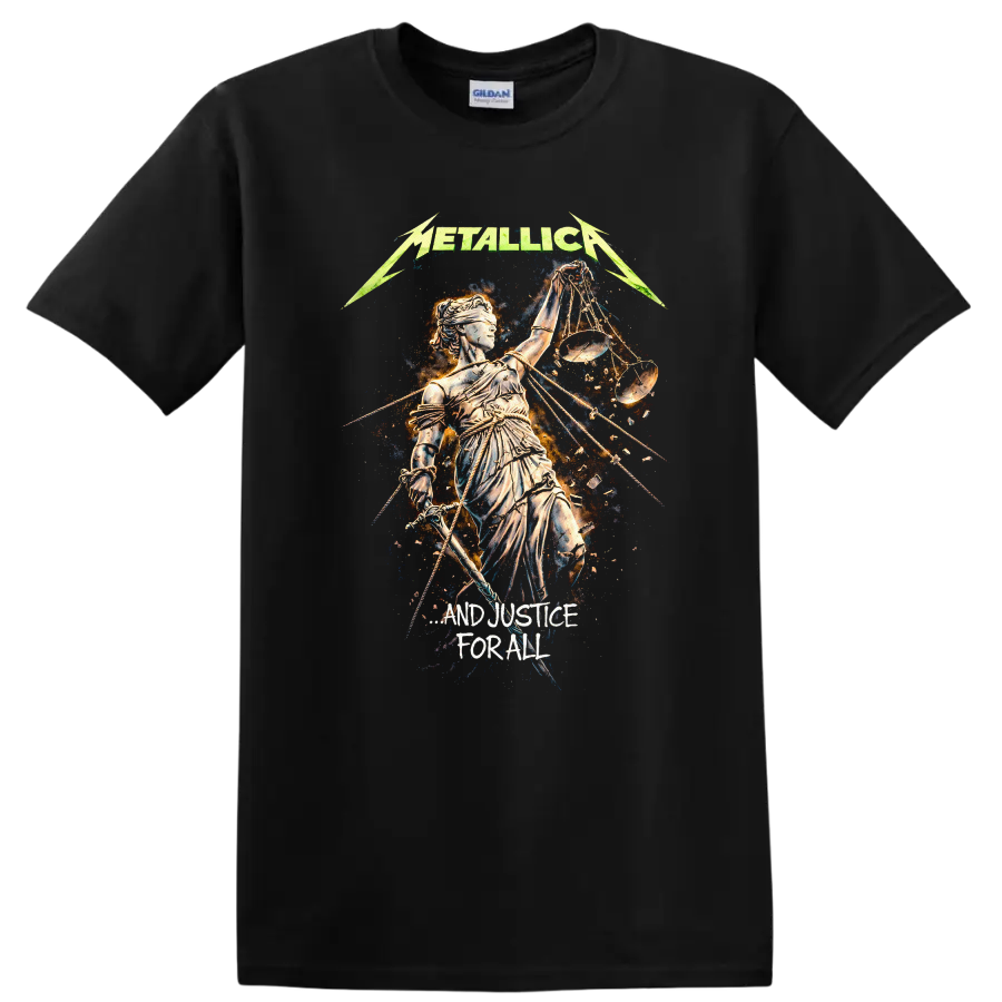 Metallica Justice Vintage Classic Rock T Shirt - Black