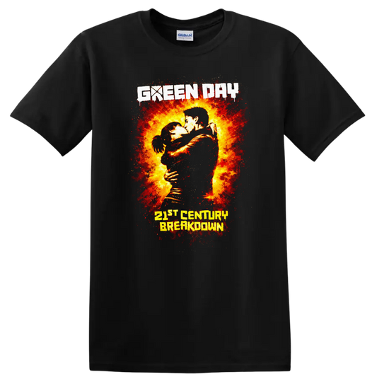 Green Day 21st Century Breakdown Vintage Classic Rock T Shirt - Black