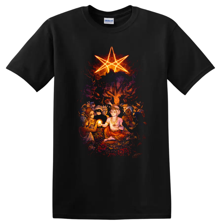 Vintage Classic Rock Album Cover Art Style T Shirt - Black