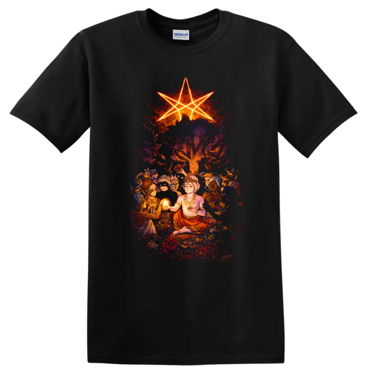 Vintage Classic Rock Album Cover Art Style T Shirt - Black