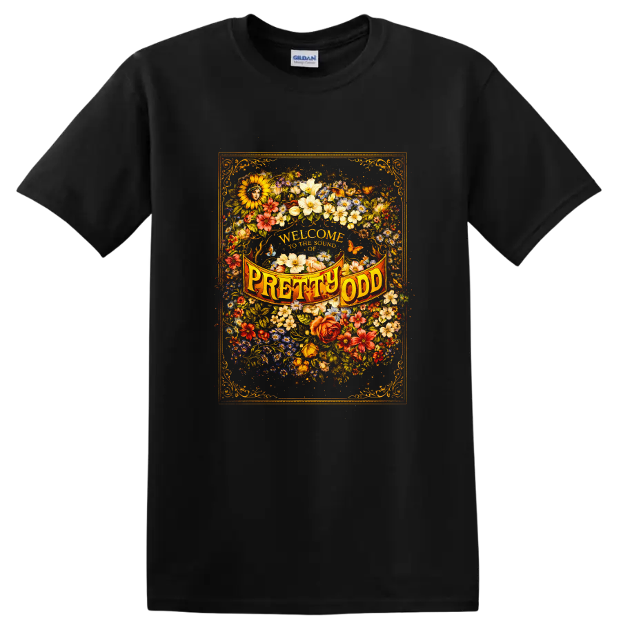 Vintage Classic Rock Album Cover Art T Shirt - Pretty Odd Design - Black