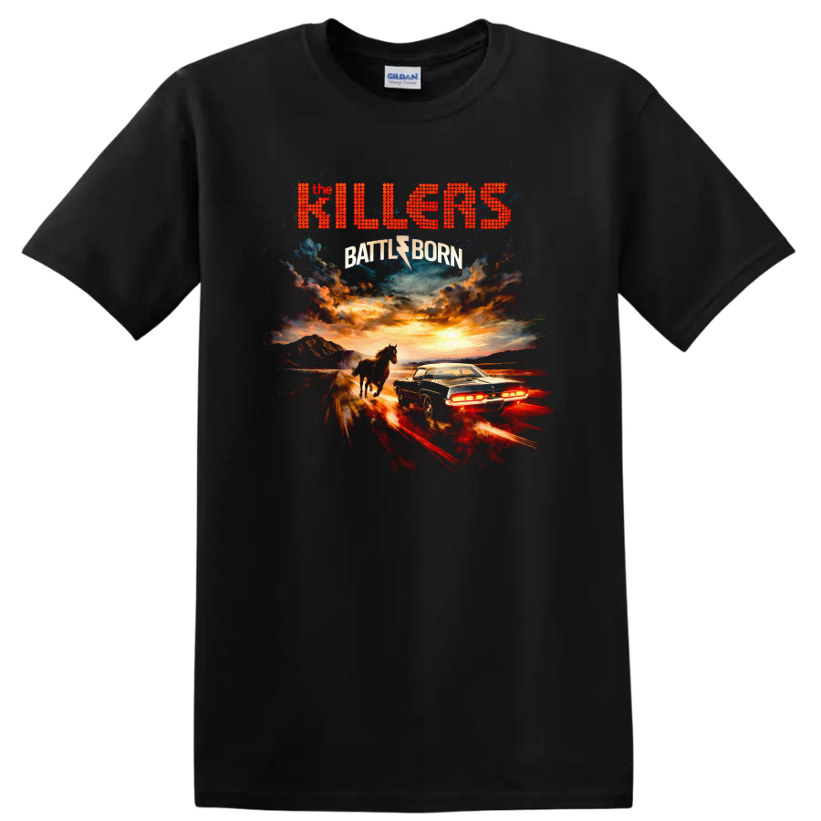 The Killers Battle Born Vintage Classic Rock T Shirt - Black