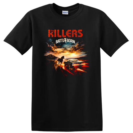The Killers Battle Born Vintage Classic Rock T Shirt - Black