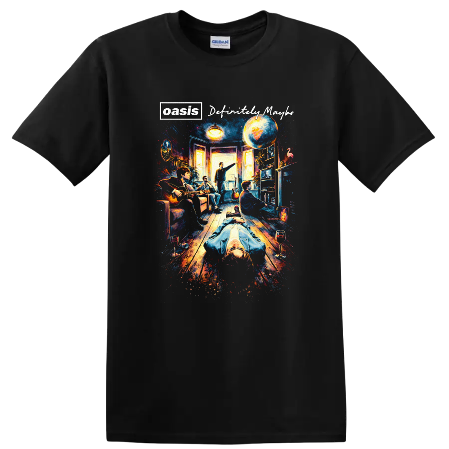 Vintage Classic Rock Album Cover Art Style T Shirt - Black