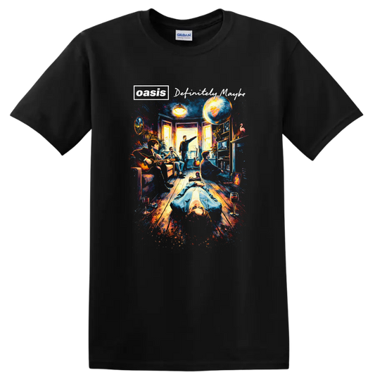 Vintage Classic Rock Album Cover Art Style T Shirt - Black