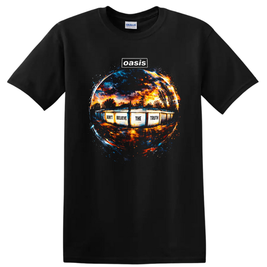 Vintage Classic Rock Album Cover Art Style T Shirt - Black
