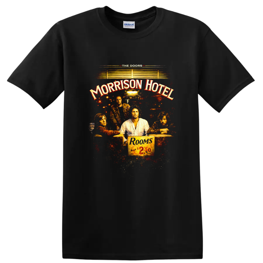 Morrison Hotel Vintage Classic Rock T Shirt - Black