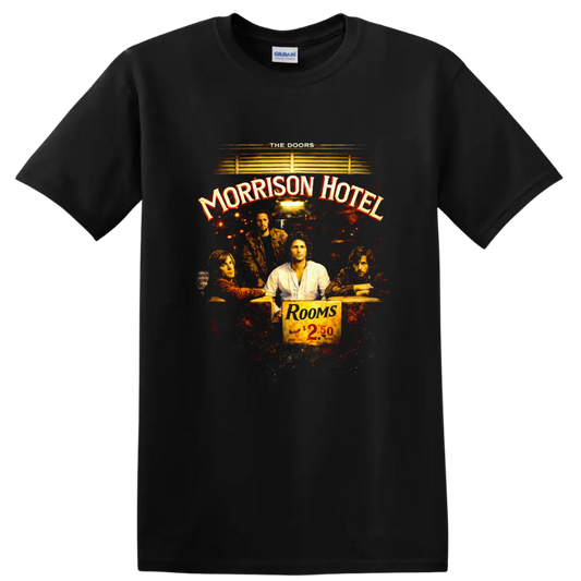 Morrison Hotel Vintage Classic Rock T Shirt - Black