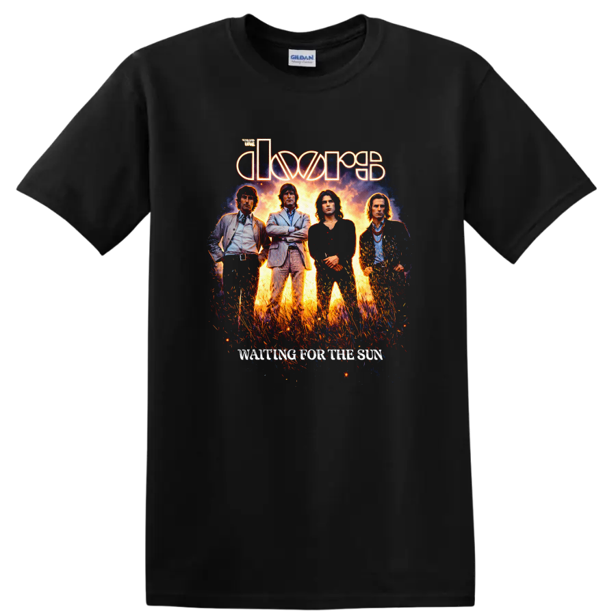 The Doors Waiting for the Sun Vintage Classic Rock T Shirt - Black