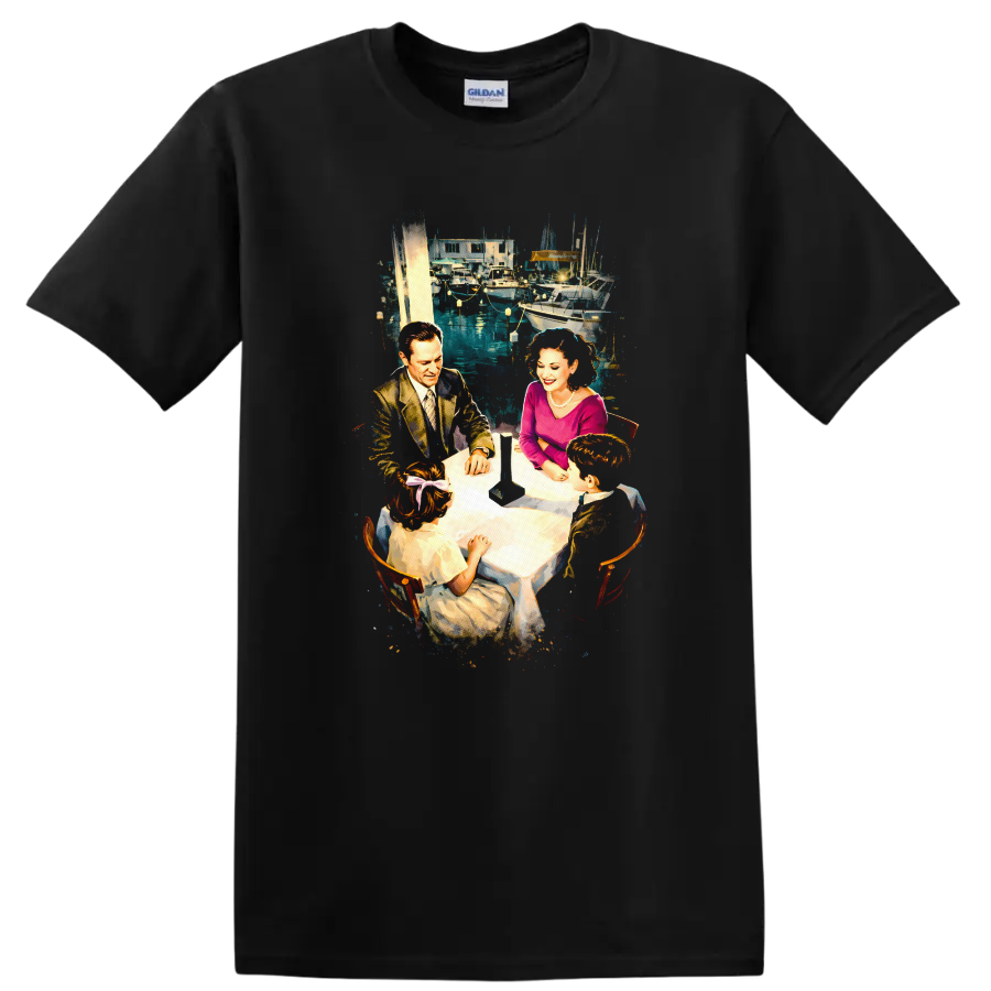 Vintage Classic Rock Album Cover Art Style T Shirt - Black