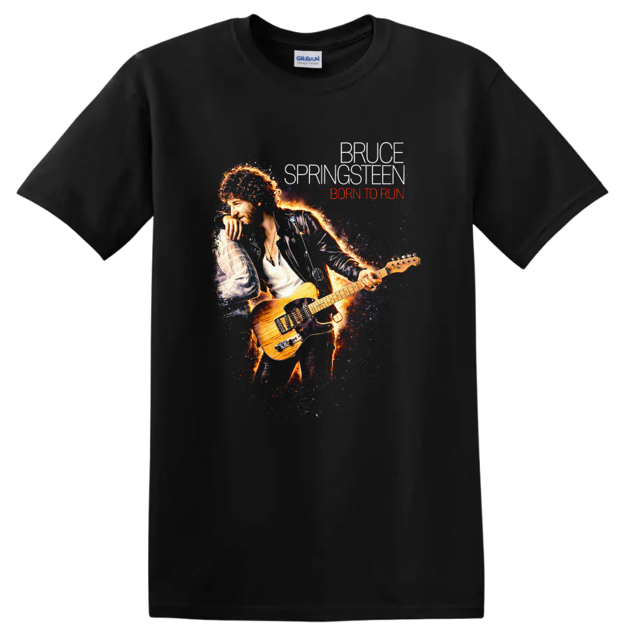 Bruce Springsteen Born to Run Vintage Classic Rock T Shirt - Black