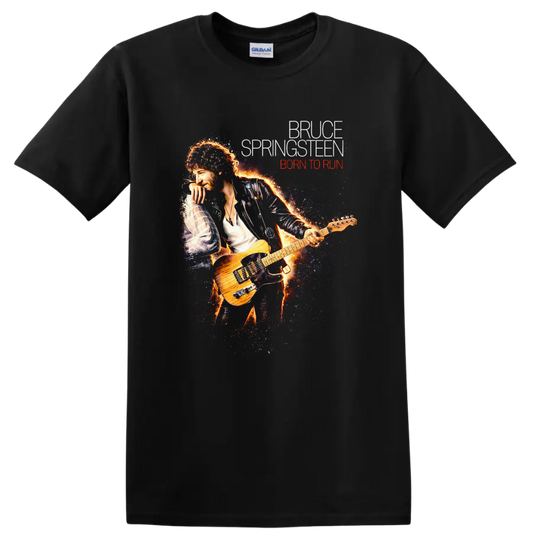 Bruce Springsteen Born to Run Vintage Classic Rock T Shirt - Black