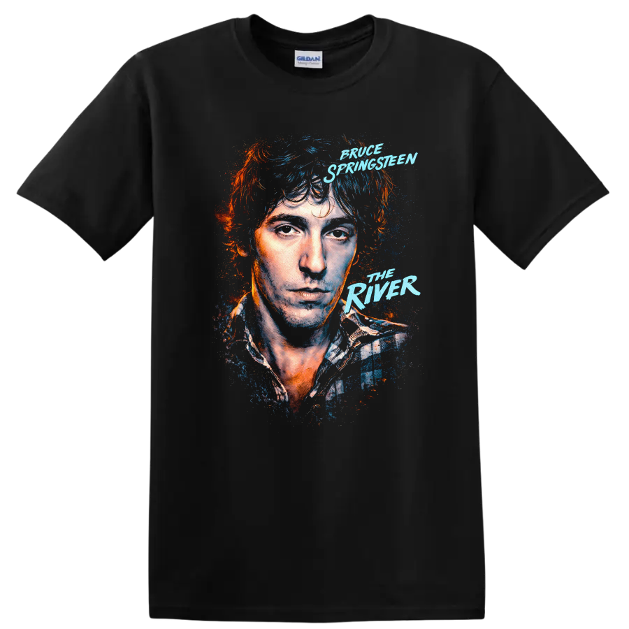 Bruce Springsteen The River Vintage Classic Rock T Shirt - Black