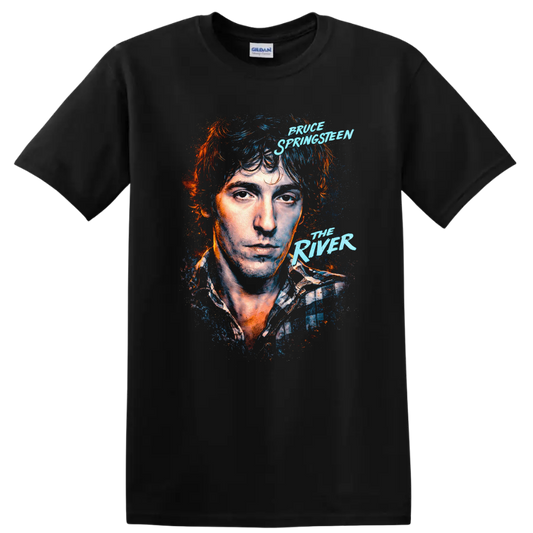 Bruce Springsteen The River Vintage Classic Rock T Shirt - Black