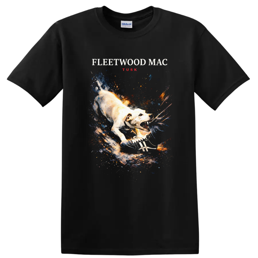 Fleetwood Mac Tusk Vintage Classic Rock Album Cover Art T Shirt - Black