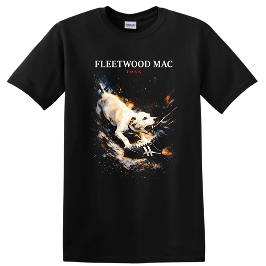 Fleetwood Mac Tusk Vintage Classic Rock Album Cover Art T Shirt - Black