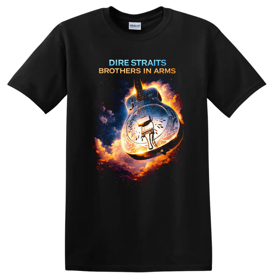 Dire Straits Brothers in Arms Vintage Classic Rock T Shirt - Black