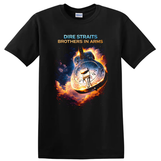 Dire Straits Brothers in Arms Vintage Classic Rock T Shirt - Black