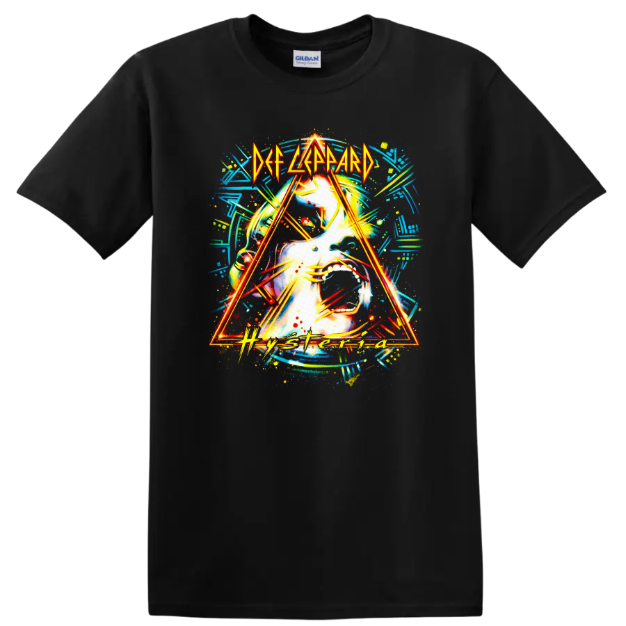 Def Leppard Hysteria Vintage Classic Rock T Shirt - Black