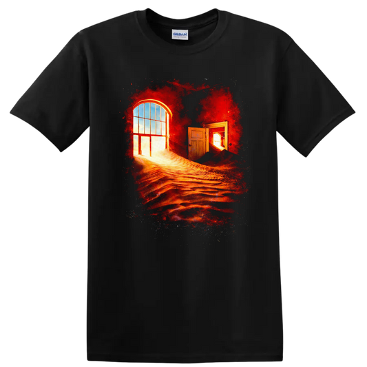 Vintage Classic Rock Album Cover Art Style T Shirt - Black