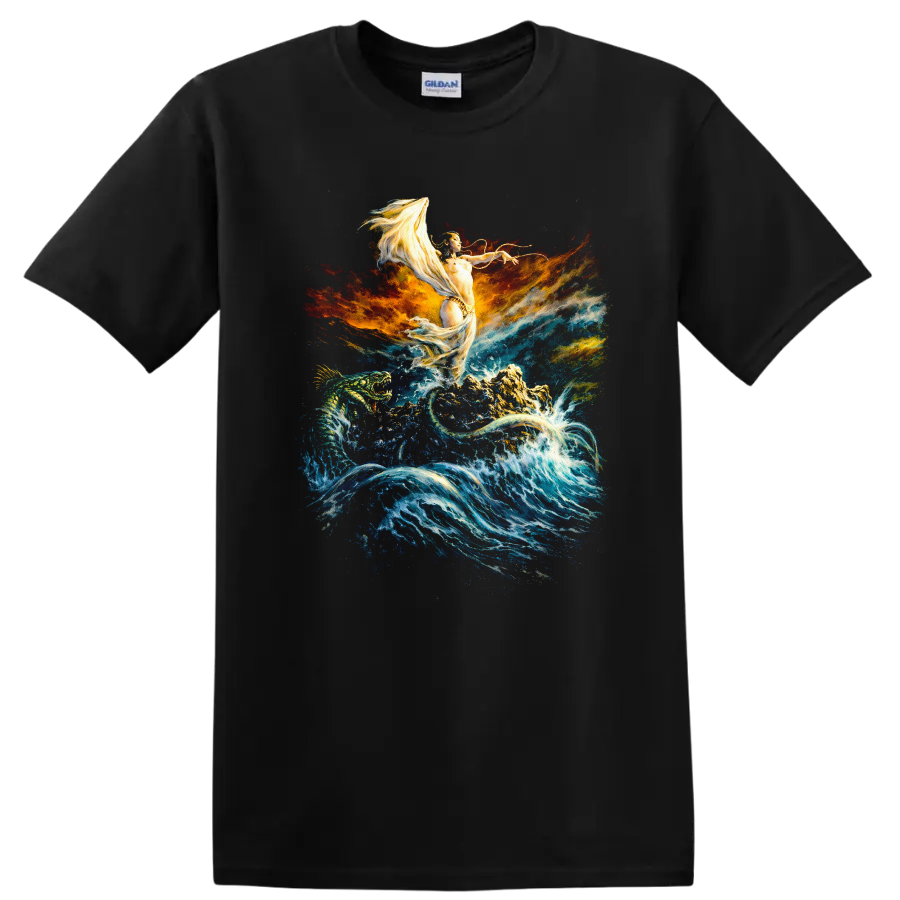 Vintage Classic Rock Album Cover Art Style T Shirt - Black