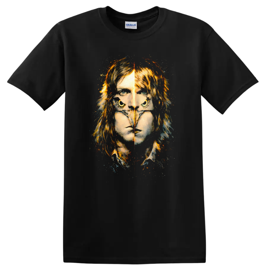 Vintage Classic Rock Album Cover Art Style T Shirt - Black