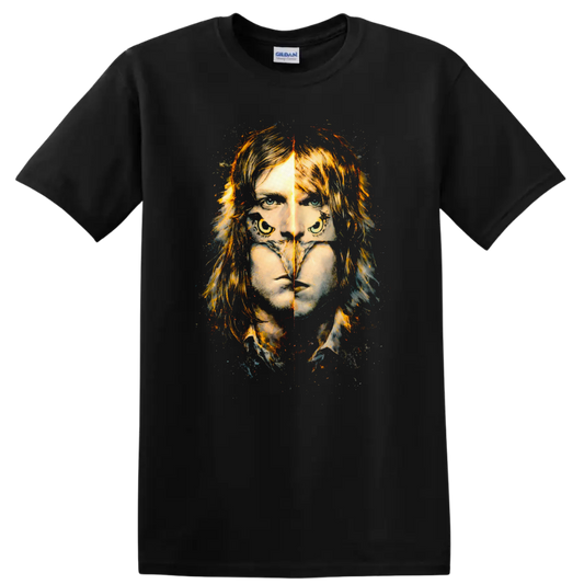 Vintage Classic Rock Album Cover Art Style T Shirt - Black