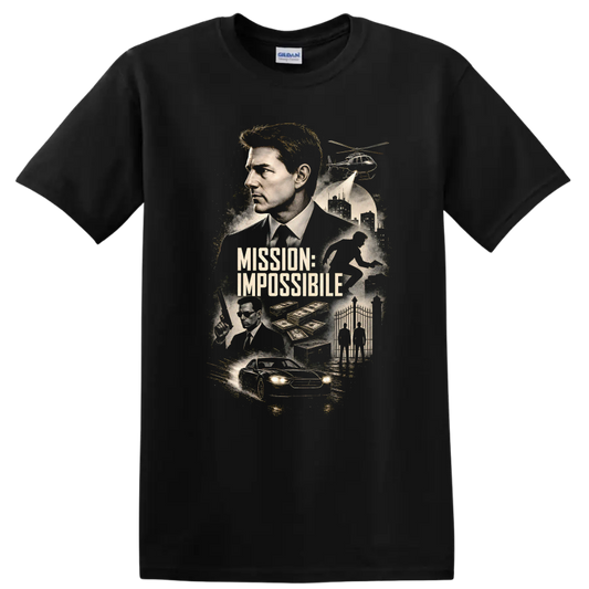 Vintage Cult Movie Character Portrait T Shirt on a Black T Shirt