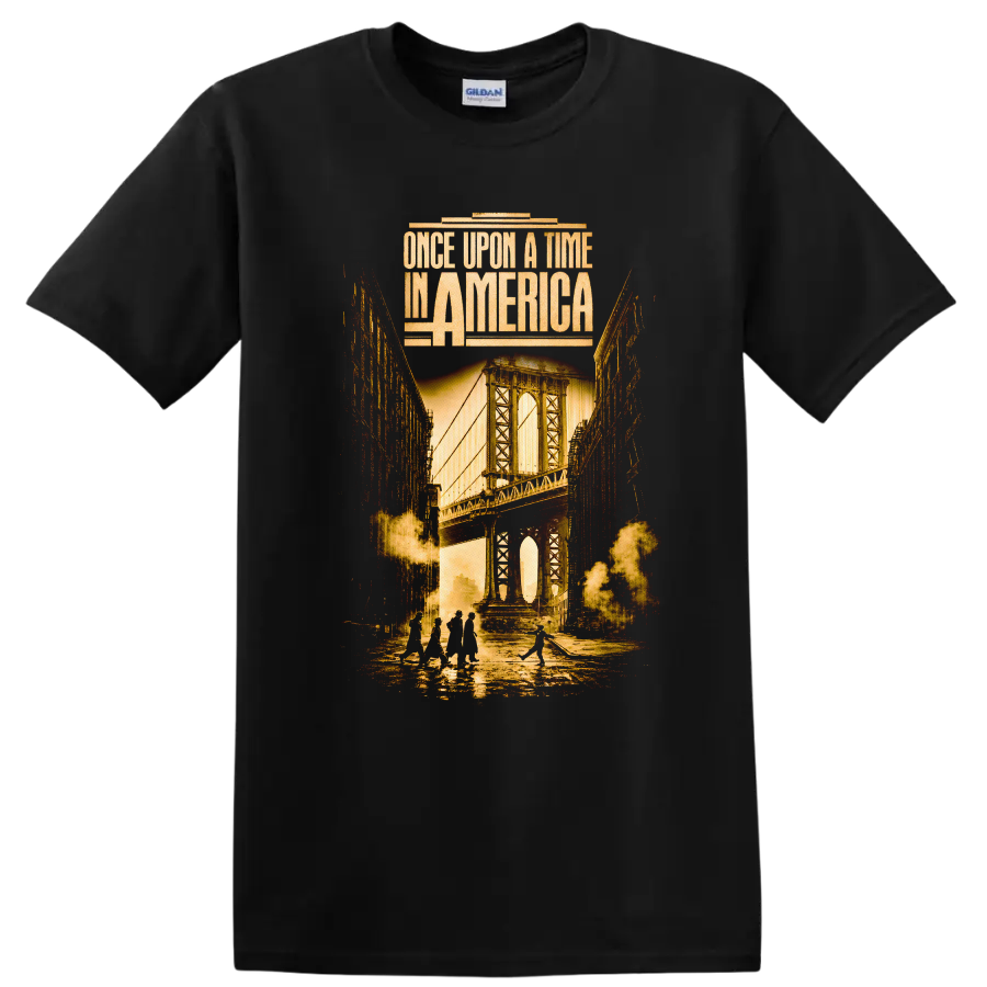 Once Upon a Time in America Vintage Style T Shirt Retro Movie Tee - Black