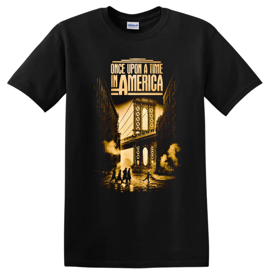 Once Upon a Time in America Vintage Style T Shirt Retro Movie Tee - Black