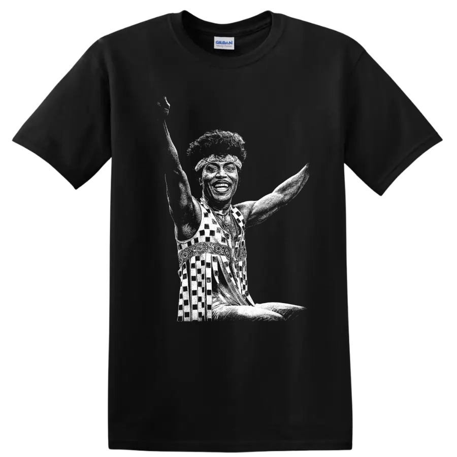 Little Richard Rock Legends Silhouette T Shirt - Black