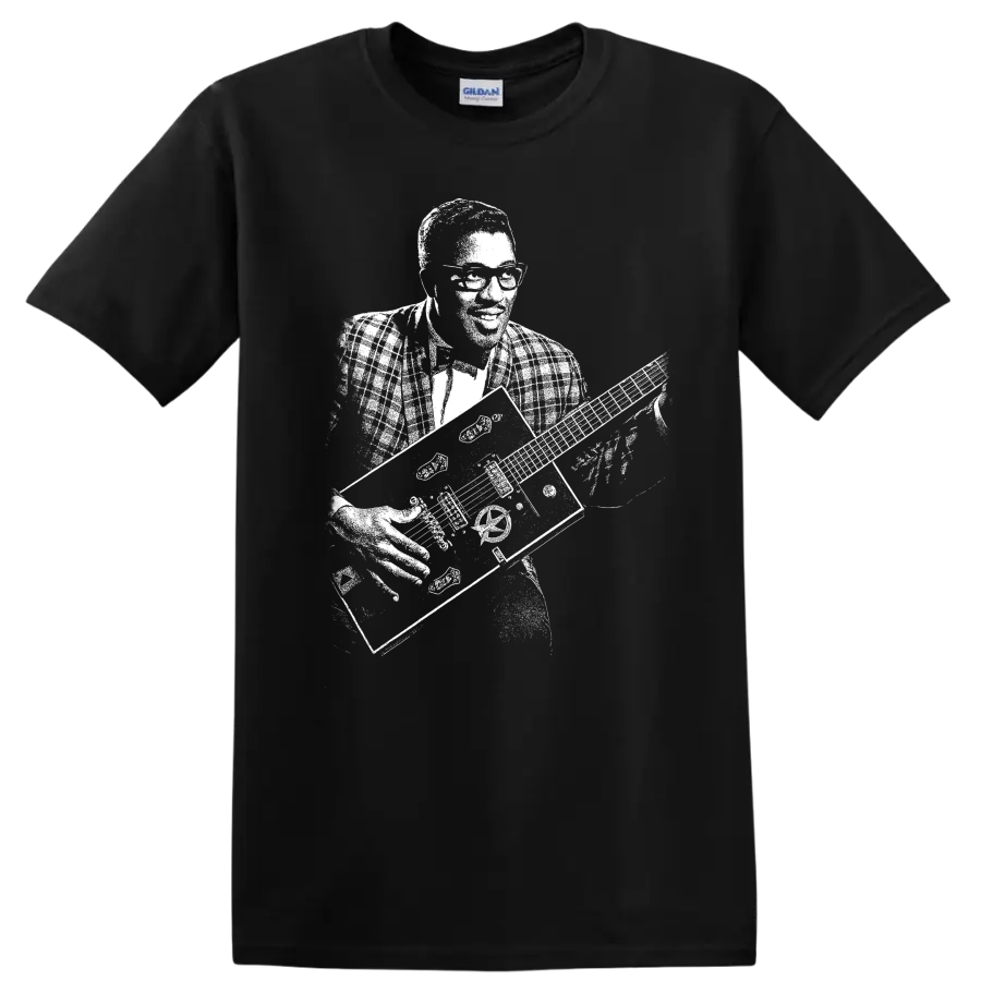 Bo Diddley Rock Legends Portrait T Shirt - Black