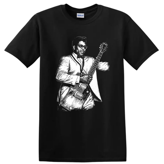 Bo Diddley Rock Legends Silhouette T Shirt - Black