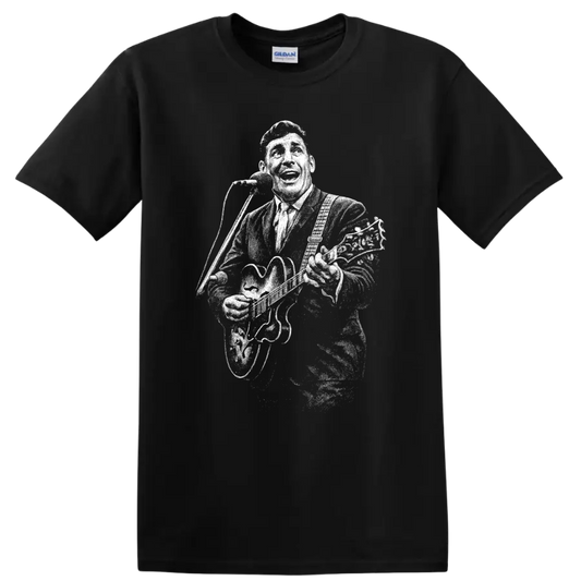 Carl Perkins Rock Legends Tribute T Shirt for Classic Music Fans - Black