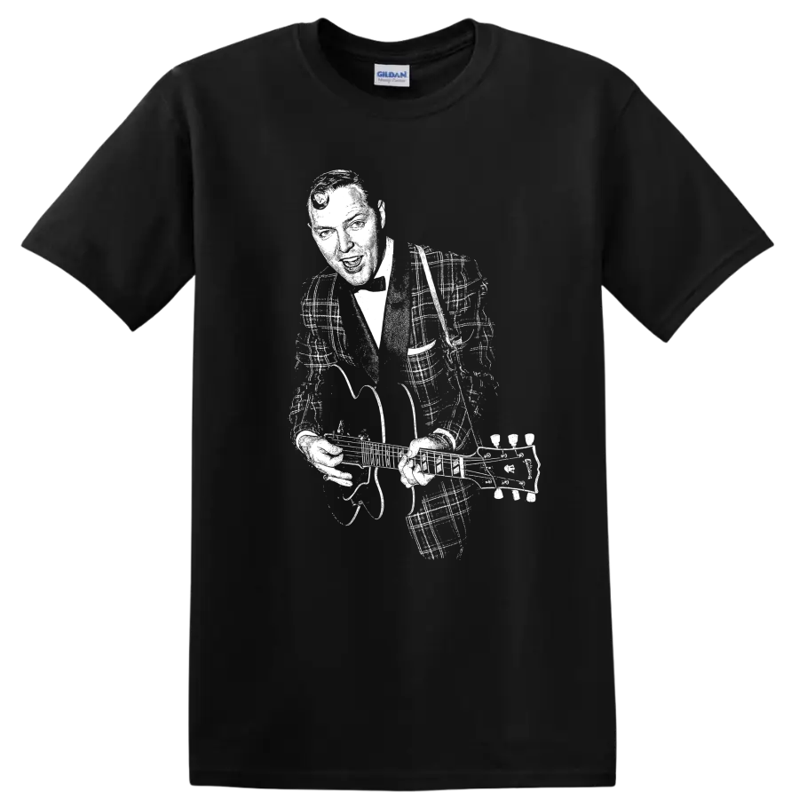 Bill Haley & His Comets Rock Legends T Shirt Classic Music Tribute - Black