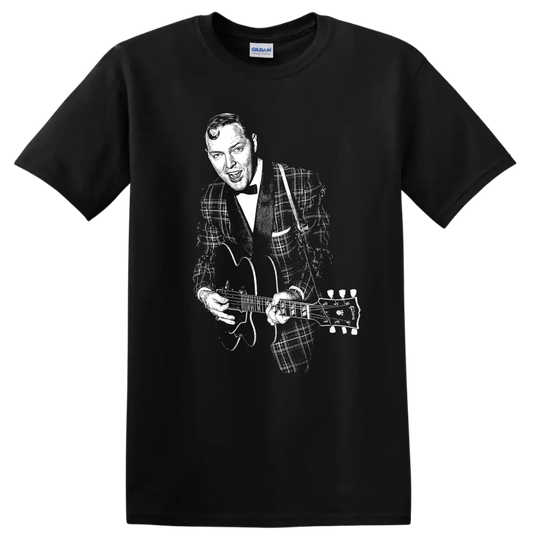 Bill Haley & His Comets Rock Legends T Shirt Classic Music Tribute - Black