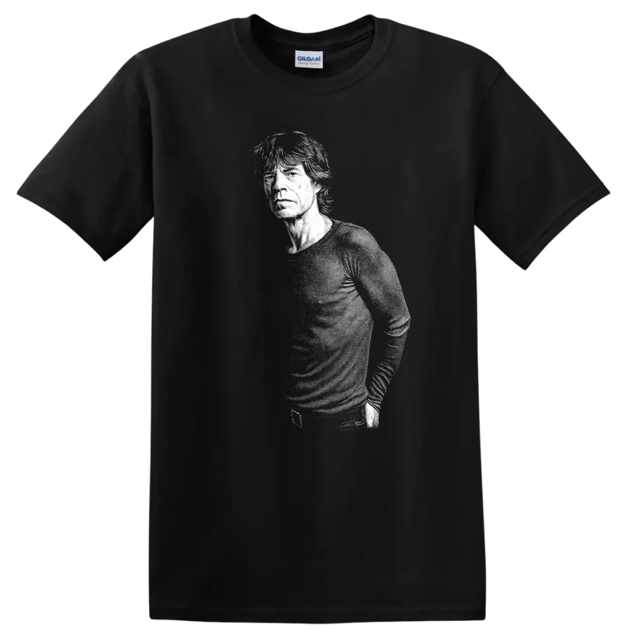 Mick Jagger The Rolling Stones Rock Legends T Shirt Classic Music Fan Tee - Black